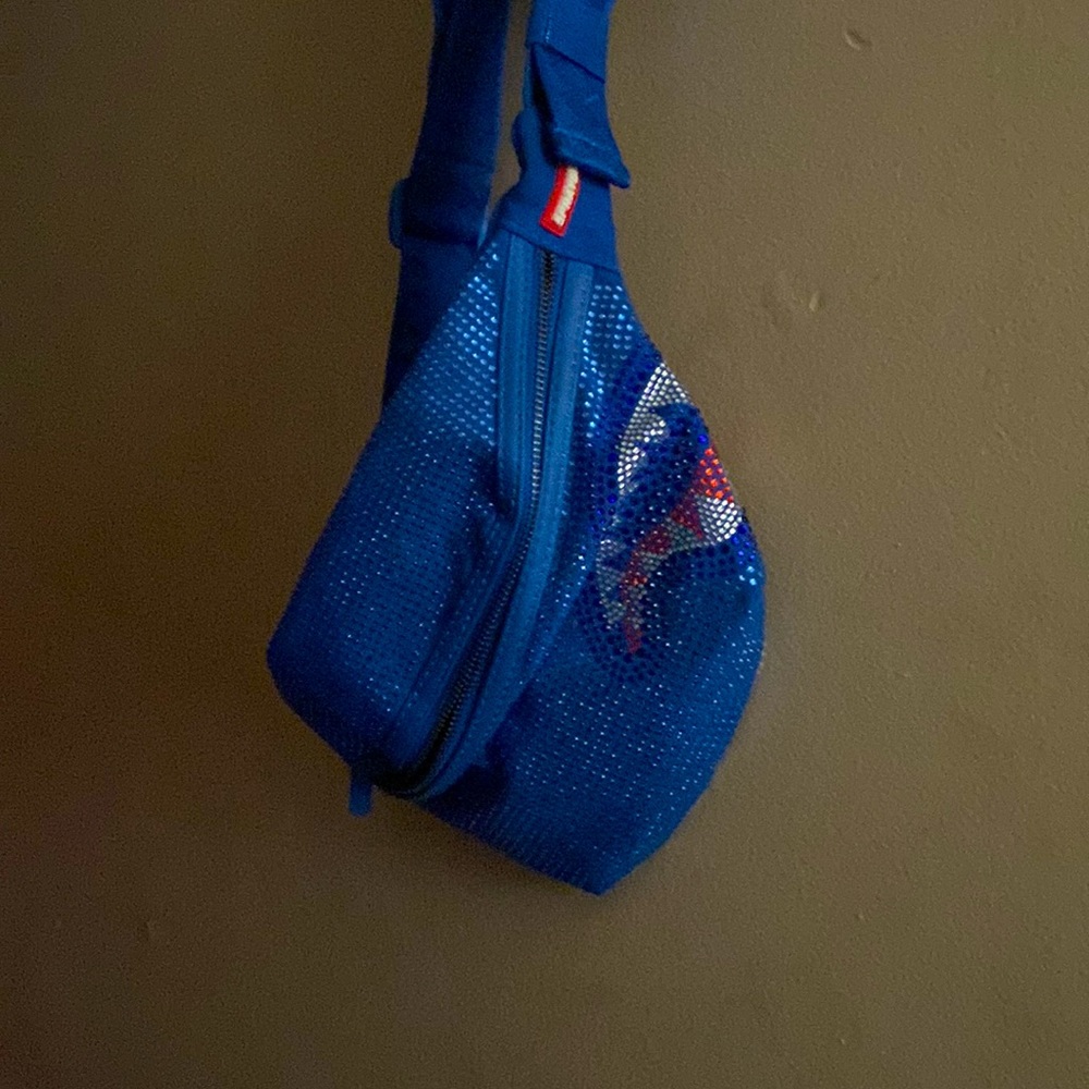 Sprayground Blue rhinestone Body Bag